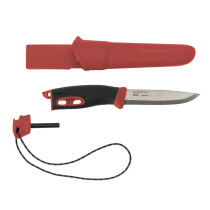 Outdoor sports knife Companion spark (S), 104mm, red, with fire starter