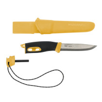 Outdoor sports knife Companion spark (S), 104mm, yellow, with fire starter